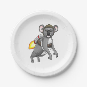 Raketen-Koala-Bär Pappteller