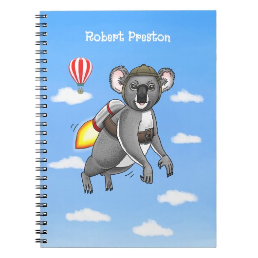 Raketen Koala Notizblock (Vorderseite)