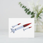 Raketen Postkarte (Stehend Vorderseite)