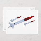 Raketen Postkarte (Vorne/Hinten)