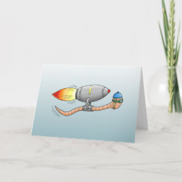 Raketen Regenwurm Geburtstagseinladung Einladung