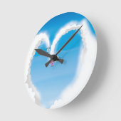 Raketen! Runde Wanduhr (Winkel)