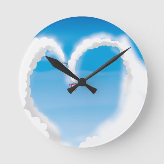Raketen! Runde Wanduhr (Vorderseite)