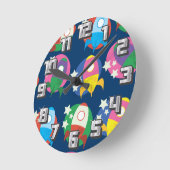 Raketen Runde Wanduhr (Winkel)