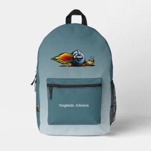 Raketen-Schnecke Bedruckter Rucksack