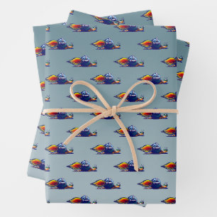 Raketen-Schnecke Geschenkpapier Set