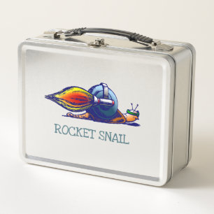 Raketen-Schnecke Metall Brotdose
