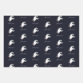 Raketen Sonnensystem Astronautensatellit 3 Stück Geschenkpapier Set (Vorderseite 2)