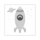 Raketen-Stempel Gummistempel (Prägung)