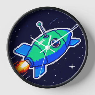 Raketen-Team-Wanduhr Uhr