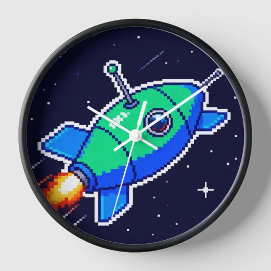 Raketen-Team-Wanduhr Uhr (Vorderseite)