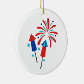 Raketen und Feuerwerke Keramik Ornament (Rechts)