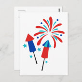Raketen und Feuerwerke Postkarte (Vorne/Hinten)