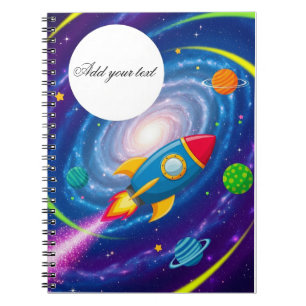 Raketen & Weltraum Personalisiertes Kinder Notizbu Notizblock