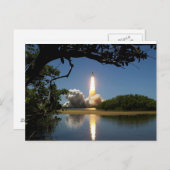 Raketenexplosion in die Weltraumpostkarte Postkarte (Vorne/Hinten)