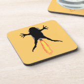 Raketenfrosch Getränkeuntersetzer (Linke Seite)