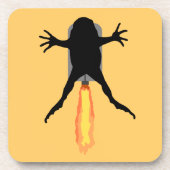 Raketenfrosch Getränkeuntersetzer (Vorderseite)