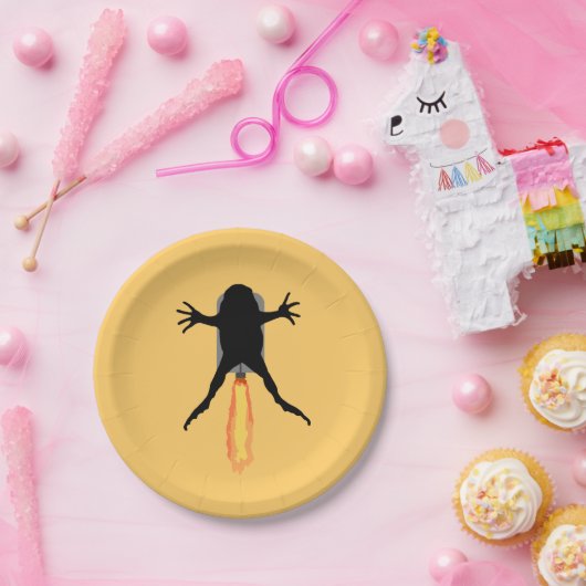 Raketenfrosch Pappteller (Party)