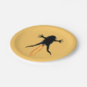 Raketenfrosch Pappteller (Schrägansicht)