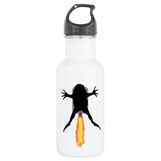 Raketenfrosch Trinkflasche (Vorderseite)