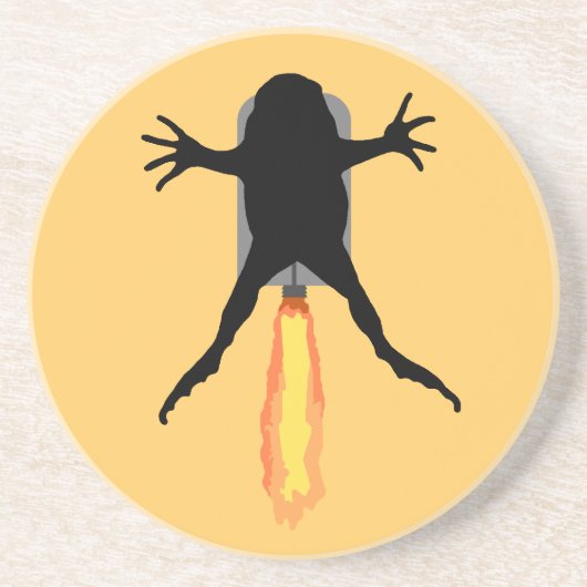 Raketenfrosch Untersetzer (Vorne)