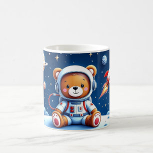 Raketengebundener kuscheliger Astronaut Kaffeetasse