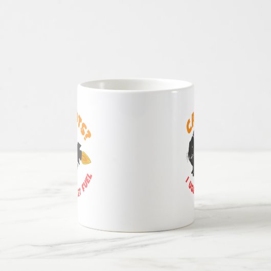 Raketenhase. Sarkastisches Kaninchen. Funny Rabbit Kaffeetasse (Mittel)