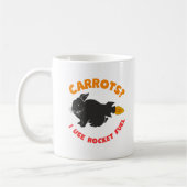 Raketenhase. Sarkastisches Kaninchen. Funny Rabbit Kaffeetasse (Links)