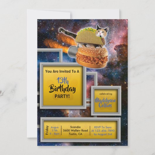 Raketenkatze Lustvolle Einladung (Vorderseite)