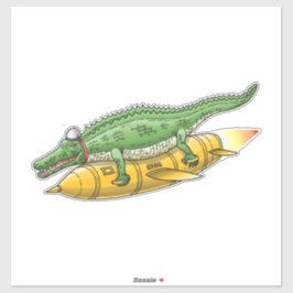 Raketenkrokodil Aufkleber