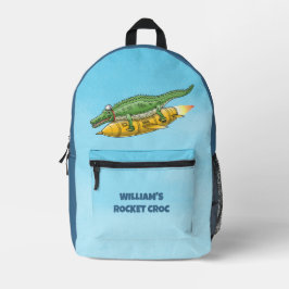 Raketenkrokodil Bedruckter Rucksack