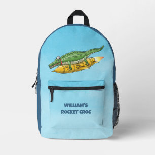 Raketenkrokodil Bedruckter Rucksack