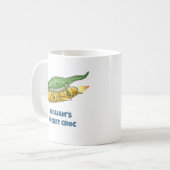 Raketenkrokodil Kaffeetasse (Vorderseite Links)