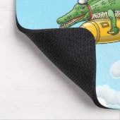 Raketenkrokodil Mousepad (Ecke)