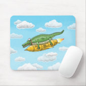 Raketenkrokodil Mousepad (Mit Mouse)