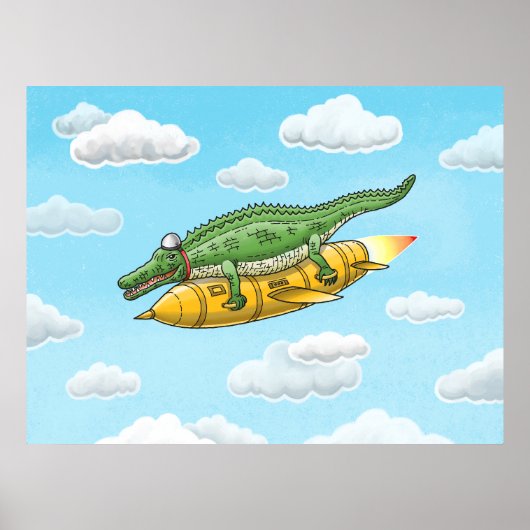 Raketenkrokodil Poster (Vorne)