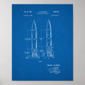 Raketenmotorschiff - Blueprint Poster (Vorne)