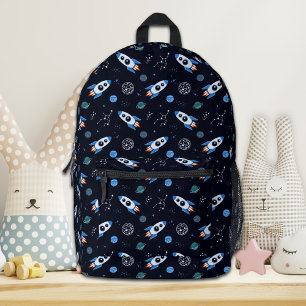 Raketenmuster-Rucksack Bedruckter Rucksack