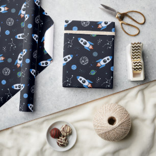 Raketenmuster-Wrap-Papier Geschenkpapier