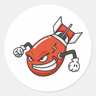 Raketenraketenaufkleber Runder Aufkleber