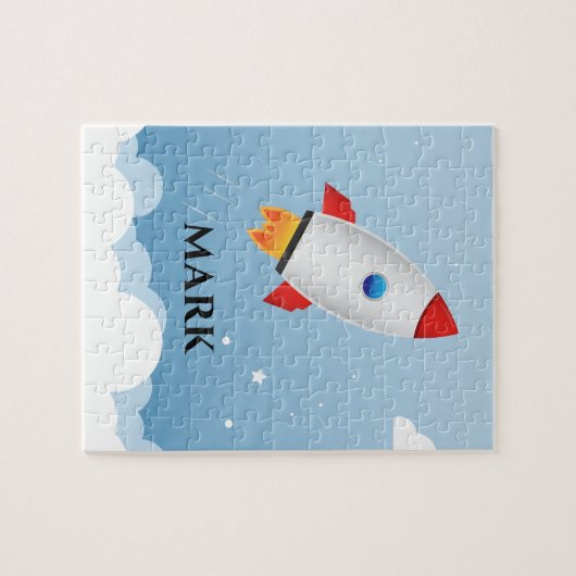 Raketenrätsel mit Kindernamen. Puzzle (Horizontal)