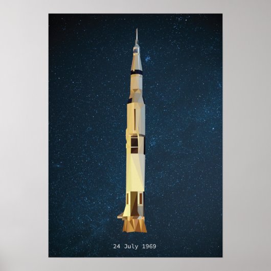 Raketenraum Apollo 11 Mondlandung Poster (Vorne)