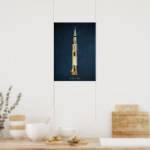 Raketenraum Apollo 11 Mondlandung Poster (Küche)