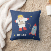 Raketenraum Little Blonde Astronautensaal Kissen (Decke)