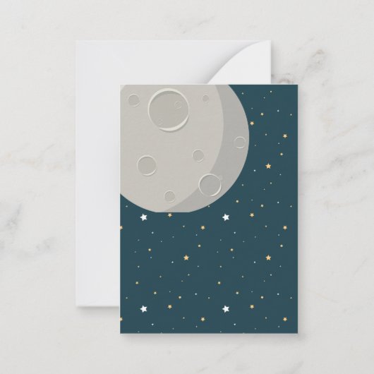 Raketenraumklassenzimmer Mitteilungskarte (Rückseite)