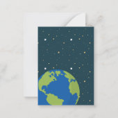 Raketenraumklassenzimmer Mitteilungskarte (Rückseite)