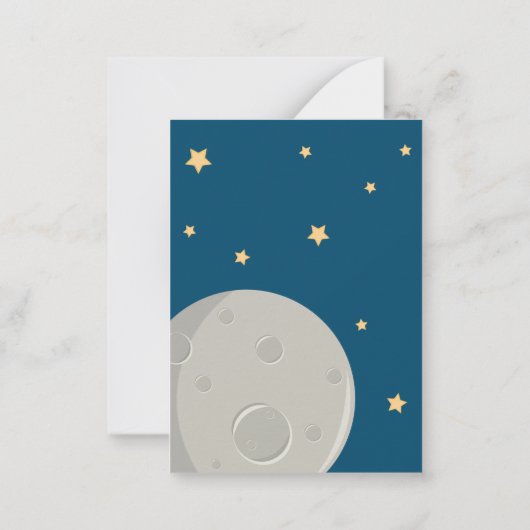 Raketenraumklassenzimmer Mitteilungskarte (Rückseite)