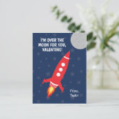 Raketenraummond-KlassenValentine Feiertagspostkarte (Stehend Vorderseite)