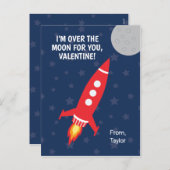 Raketenraummond-KlassenValentine Feiertagspostkarte (Vorne/Hinten)