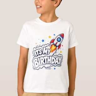 Raketenraumschiff 'Alles Gute zum Geburtstag' Welt T-Shirt